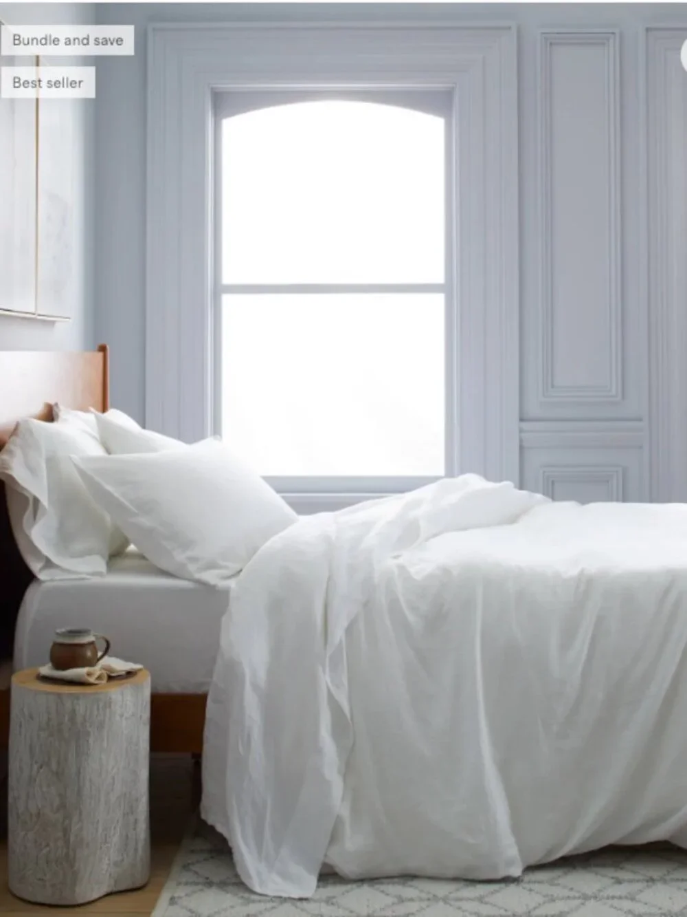Quince 100% European Linen Duvet Cover - White (King/Cal King) - Luxury!!!